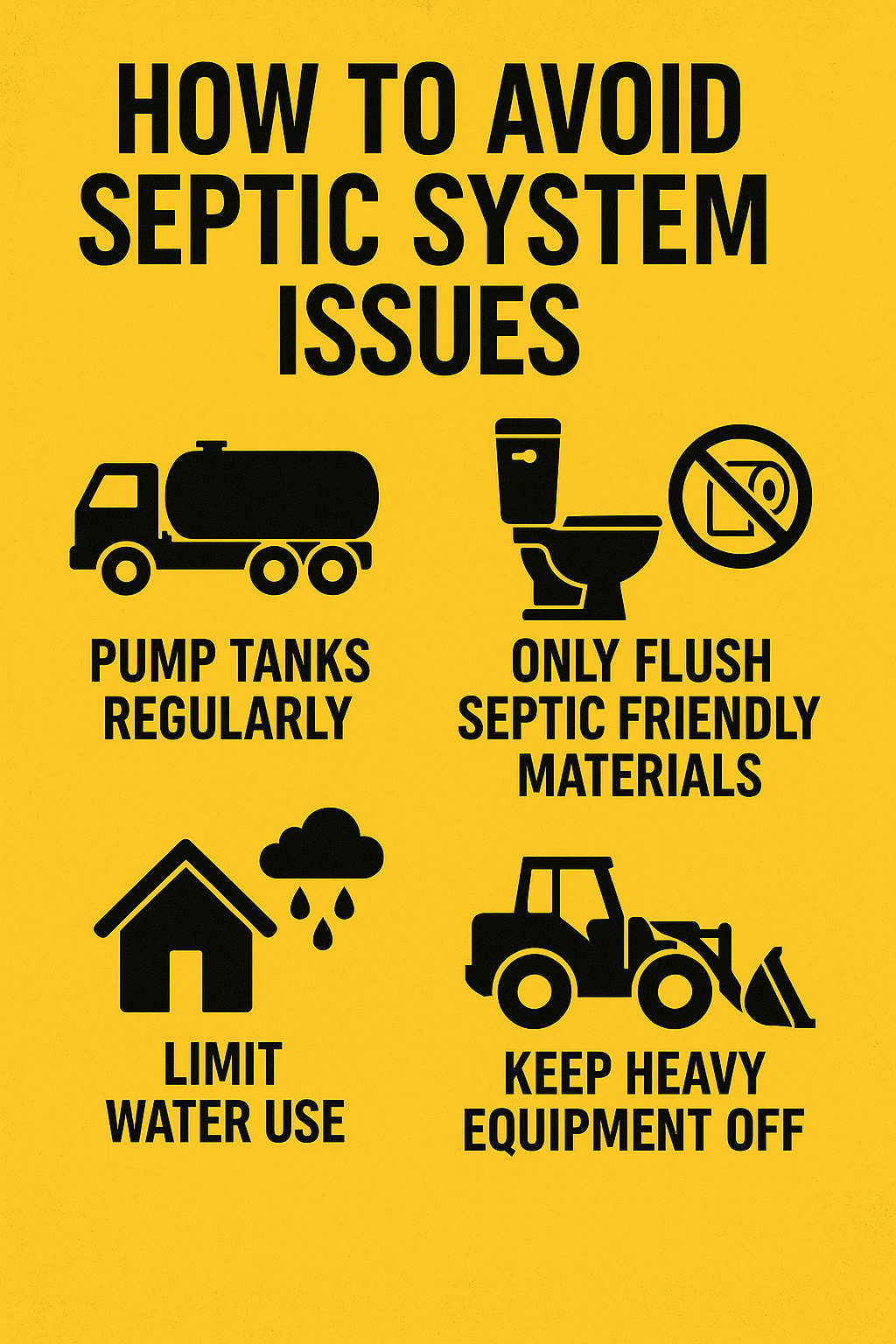 Infographic on how to avoid septic system issues