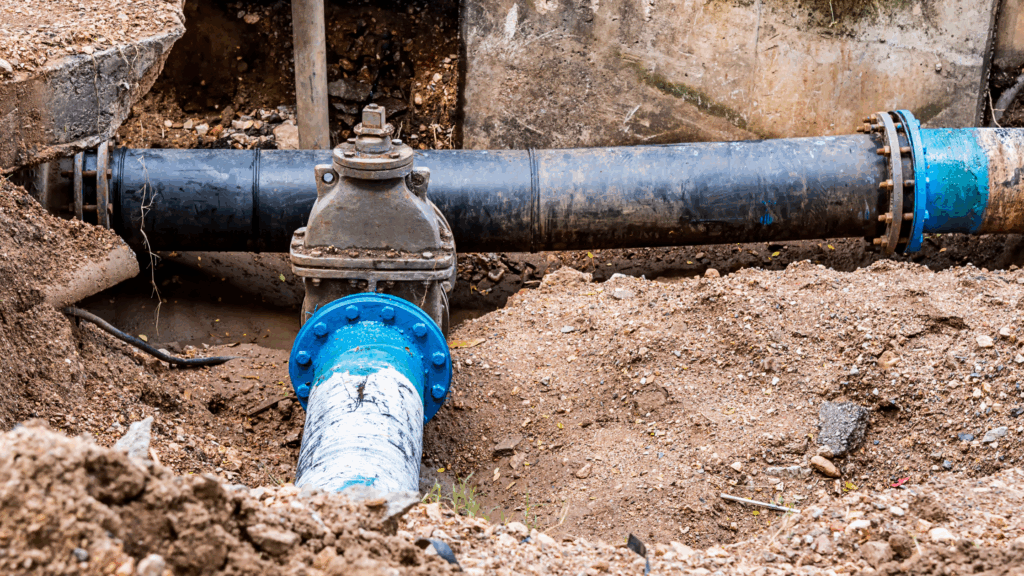 Sewer pipe with epoxy