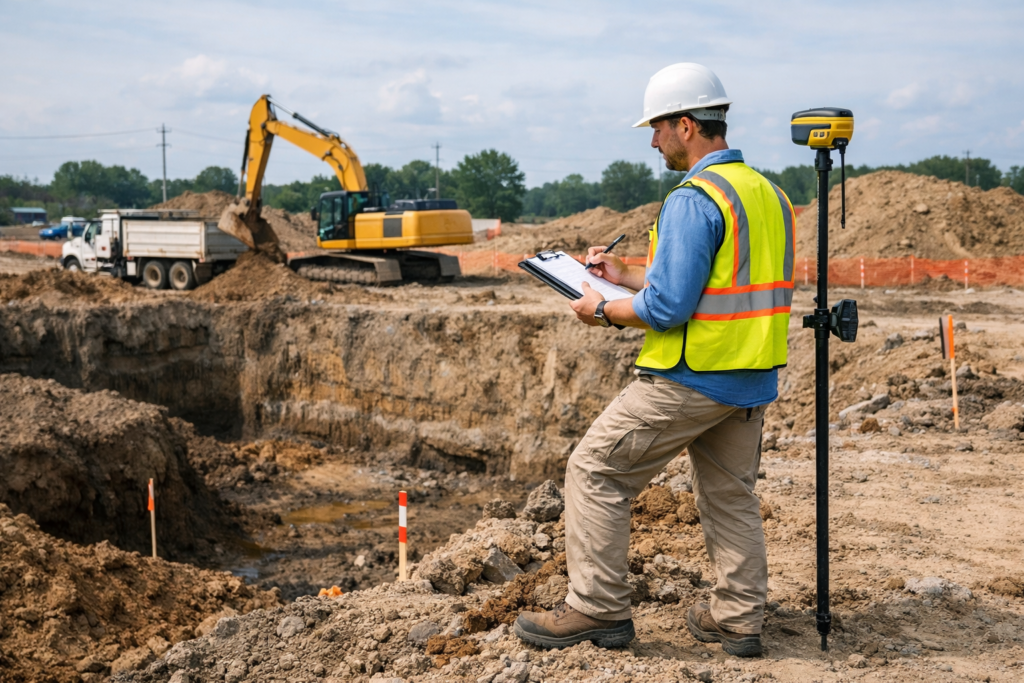 A person conducting Excavation Site Assessment