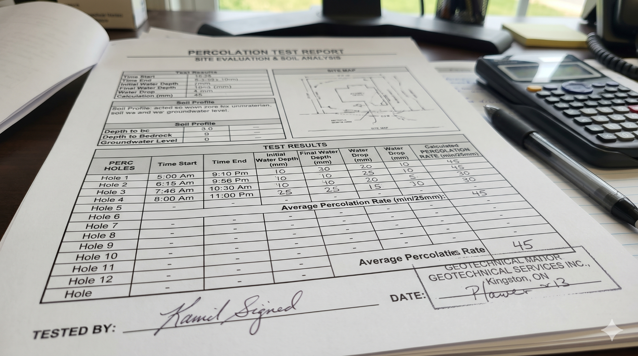 How to Read a Percolation Test Report in Ontario
